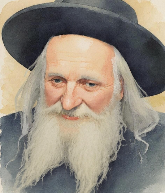 Satmar Rebbe R' Yoel Soft Watercolor by Hirsch