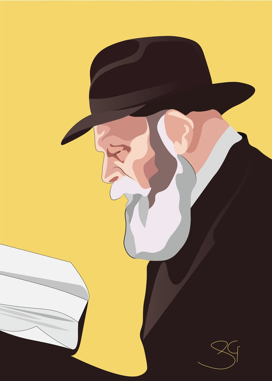 Lubavitcher Rebbe Davening Pop Art by Shimshon